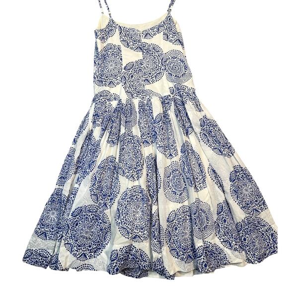 Fossil Blue & White Medallion Print Cotton Sundress | Size 2 - Picture 3 of 5
